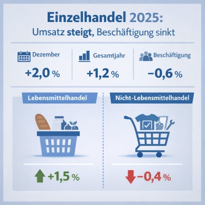 Einzelhandel in Baden-Württemberg 2025 mit realem Umsatzplus